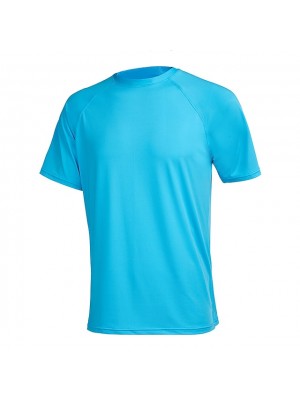 Men's Rash Guard Spandex Sun Shirt Swim Shirt UV Sun Protection Breathable Quick Dry Stretchy Short Sleeve Swimming Surfing Beach Water Sports Solid Colored Summer / Lightweight #8641918