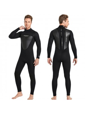 Dive&Sail Men's Full Wetsuit 3mm SCR Neoprene Diving Suit Thermal Warm Windproof Breathable High Elasticity Long Sleeve Full Body Back Zip - Diving Patchwork Autumn / Fall Winter Spring / Summer #9016747