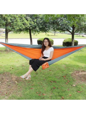 Camping Hammock Outdoor Portable Ultra Light (UL) Breathable Parachute Nylon for Fishing Climbing Beach #8981041