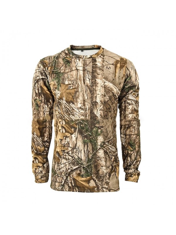 men's doss cabin long sleeve camo tee, 3x-large, realtree edge #8167669