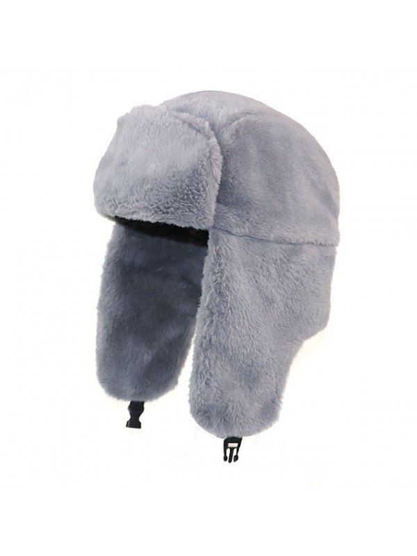 Trapper Hat Winter Hats Trooper Russian Warm Hat with Ear Flaps, Women Ushanka Bomber Fur Hats #8825279