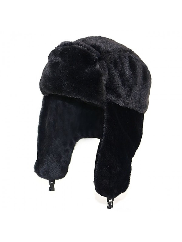 Trapper Hat Winter Hats Trooper Russian Warm Hat with Ear Flaps, Women Ushanka Bomber Fur Hats #8825279