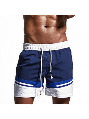 Men's Swim Shorts Swim Trunks Board Shorts Bottoms UV Sun Protection Micro-elastic Drawstring - Swimming Surfing Beach Water Sports Patchwork Spring Summer #7238930