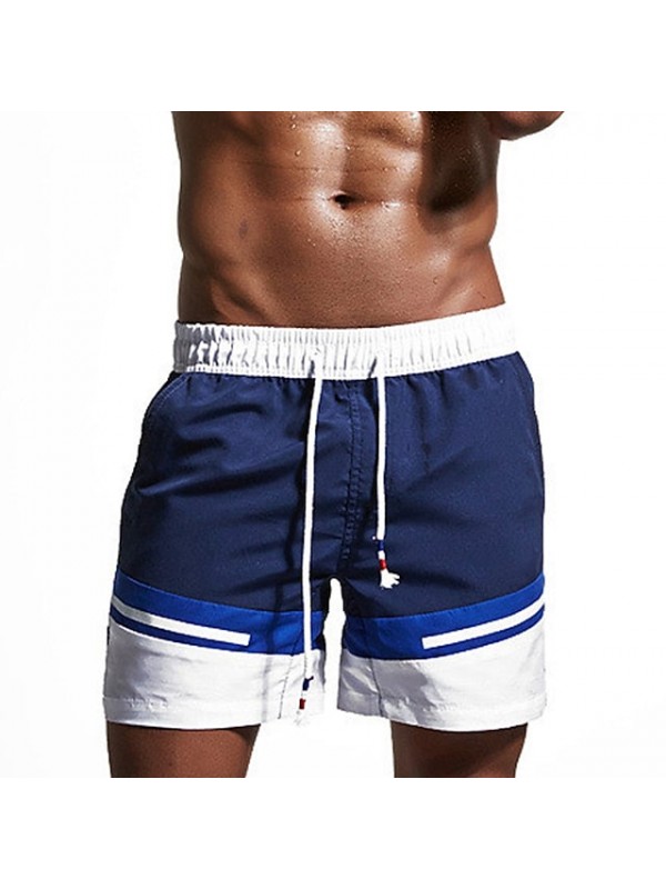 Men's Swim Shorts Swim Trunks Board Shorts Bottoms UV Sun Protection Micro-elastic Drawstring - Swimming Surfing Beach Water Sports Patchwork Spring Summer #7238930