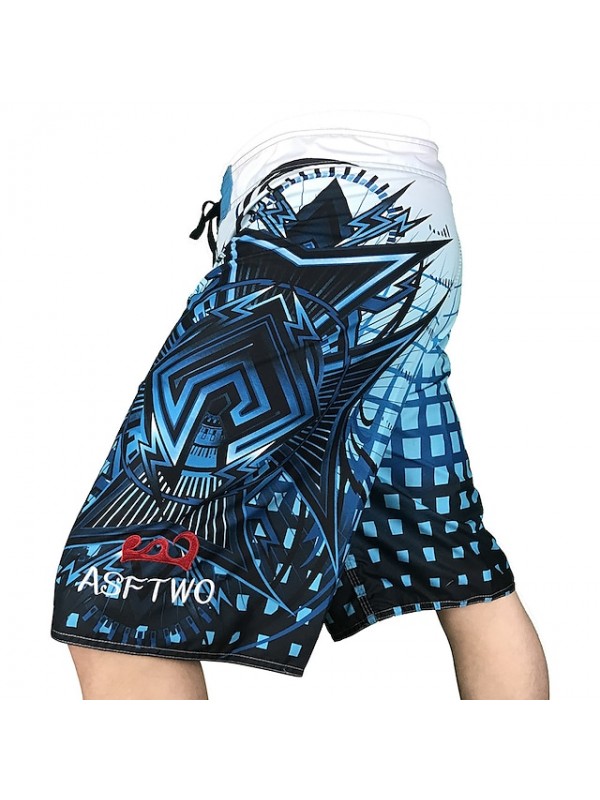 Men's Swim Shorts Swim Trunks Board Shorts Quick Dry Drawstring - Swimming Surfing Water Sports Grid Pattern Summer #8536733