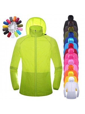 Men's Women's Rain Jacket Hiking Skin Jacket Hiking Windbreaker Summer Outdoor Solid Color Packable UV Sun Protection Quick Dry Lightweight Outerwear Jacket Top Hunting Fishing Climbing Sapphire #8488242