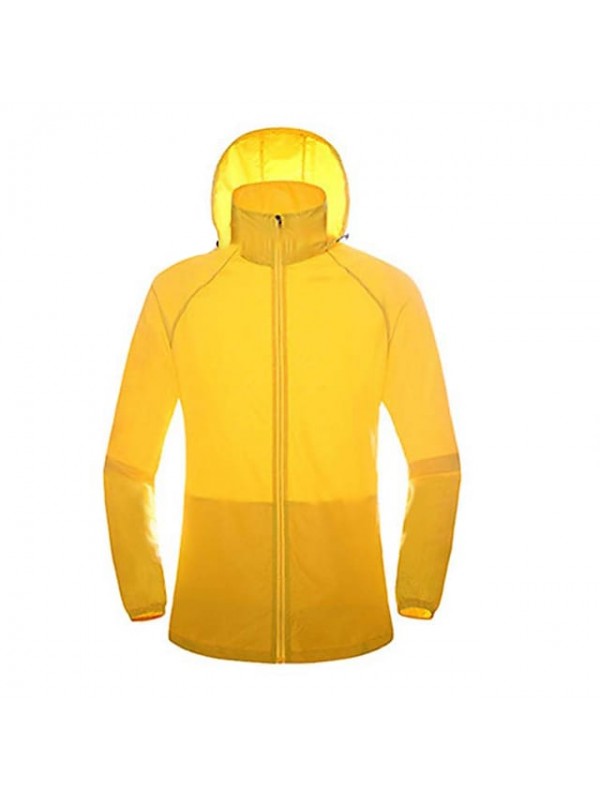 Men's Women's Rain Jacket Hiking Skin Jacket Hiking Windbreaker Summer Outdoor Solid Color Packable UV Sun Protection Quick Dry Lightweight Outerwear Jacket Top Hunting Fishing Climbing Sapphire #8488242