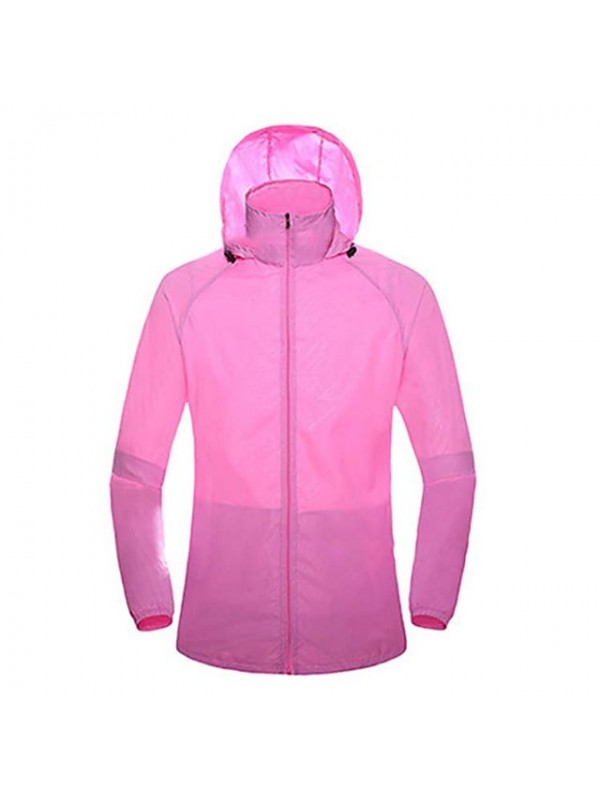 Men's Women's Rain Jacket Hiking Skin Jacket Hiking Windbreaker Summer Outdoor Solid Color Packable UV Sun Protection Quick Dry Lightweight Outerwear Jacket Top Hunting Fishing Climbing Sapphire #8488242