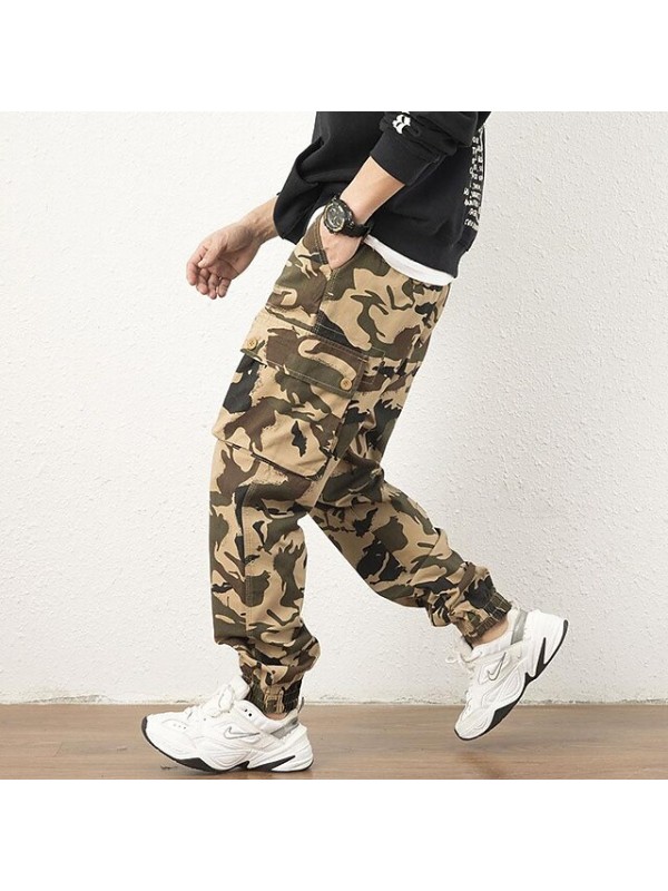 Men's Hiking Cargo Pants Hiking Pants Trousers Military Summer Outdoor Ripstop Breathable Quick Dry Multi Pockets Pants / Trousers Bottoms Yellow camouflage Green camouflage Black camouflage Military #9035994