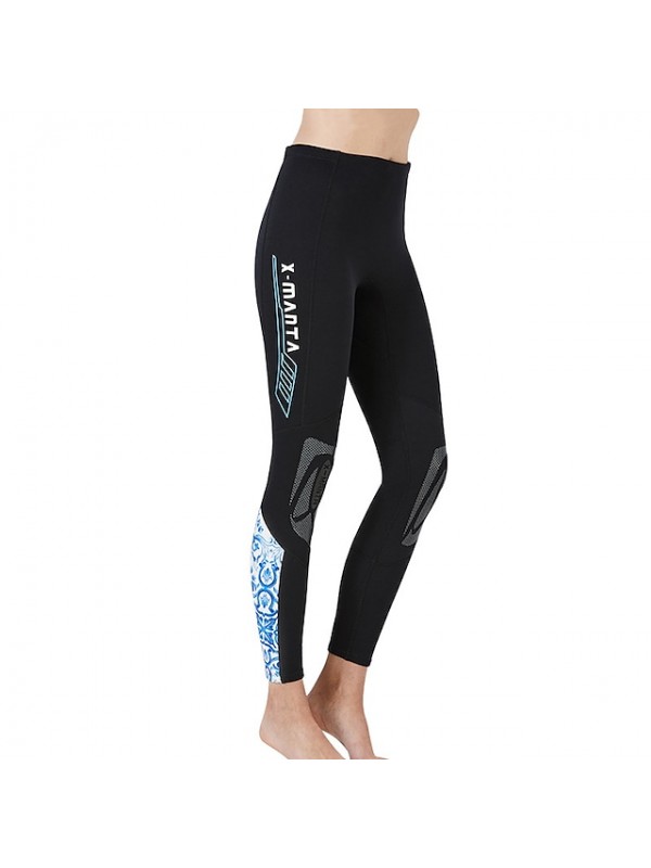 Women's Wetsuit Pants 3mm SCR Neoprene Bottoms Quick Dry Stretchy Swimming Diving Surfing Patchwork #8793600