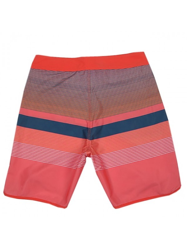 Men's Swim Trunks Spandex Swimwear Board Shorts Quick Dry Stretchy Drawstring - Swimming Diving Surfing Snorkeling Stripes Patchwork Gradient Summer #9005950