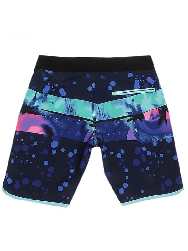 Men's Swim Trunks Spandex Swimwear Board Shorts Quick Dry Stretchy Drawstring - Swimming Diving Surfing Snorkeling Stripes Patchwork Gradient Summer #9005950