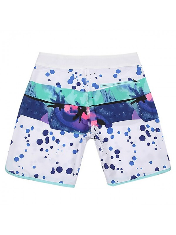 Men's Swim Trunks Spandex Swimwear Board Shorts Quick Dry Stretchy Drawstring - Swimming Diving Surfing Snorkeling Stripes Patchwork Gradient Summer #9005950