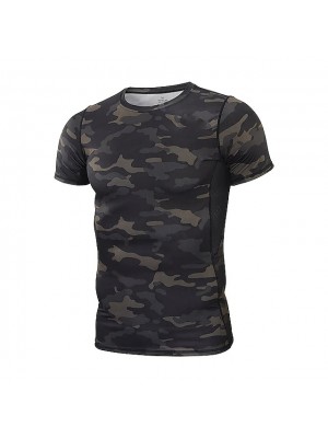 Men's Hiking Tee shirt Hunting T-shirt Tee shirt Camouflage Hunting T-shirt Camo Short Sleeve Outdoor Summer Ultra Light (UL) Quick Dry Breathable Sweat wicking Top Polyester Camping / Hiking Hunting #8519335