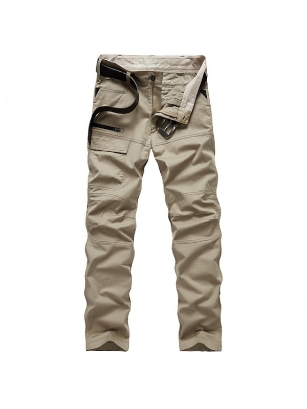 Men's Work Pants Hiking Cargo Pants Hiking Pants Trousers Military Summer Outdoor Ripstop Quick Dry Multi Pockets Breathable Cotton Pants / Trousers Army Green Khaki Black Work Hunting Fishing 30 31 #8586335