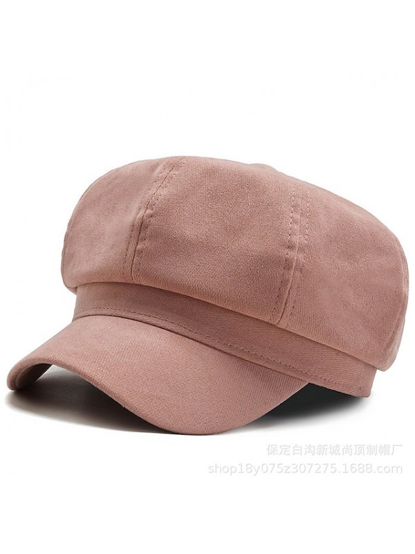 Newsboy Hat Cap Visor Berets Hiking Hat for Women Men Beanies Hat Solid Color Windproof Lightweight Casual #8822986