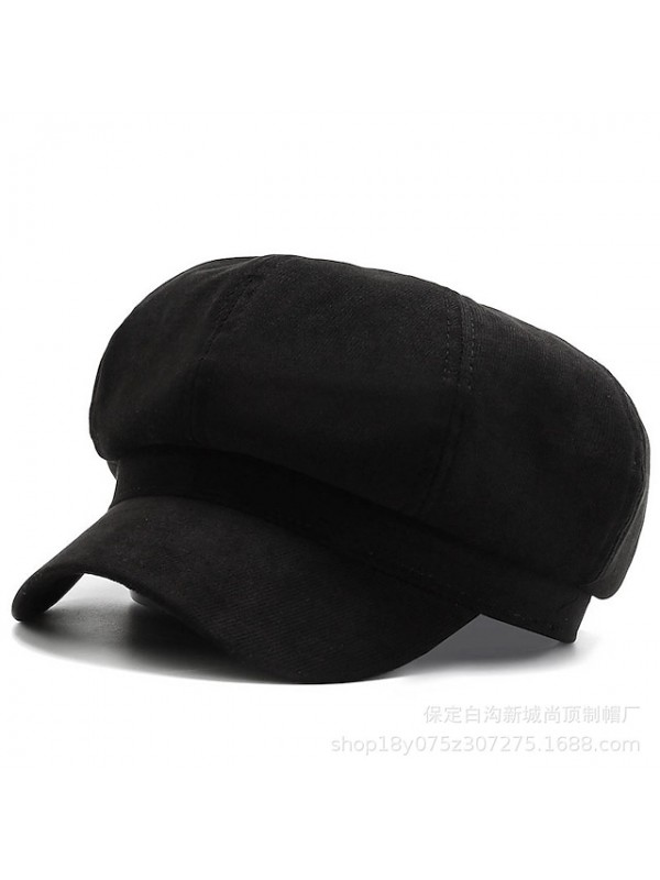 Newsboy Hat Cap Visor Berets Hiking Hat for Women Men Beanies Hat Solid Color Windproof Lightweight Casual #8822986