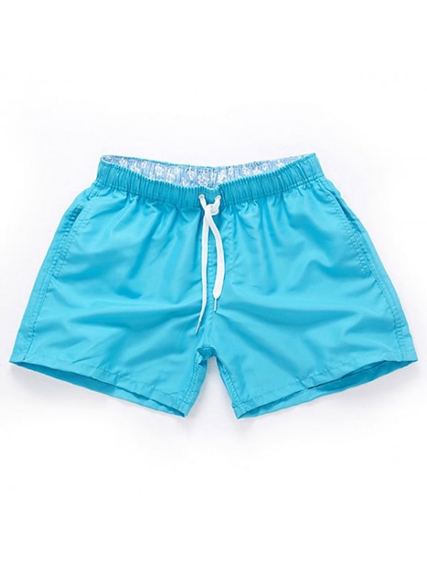 Men's Swim Shorts Swim Trunks Bottoms Quick Dry Breathable Micro-elastic Drawstring - Swimming Water Sports Solid Colored Summer #7983509