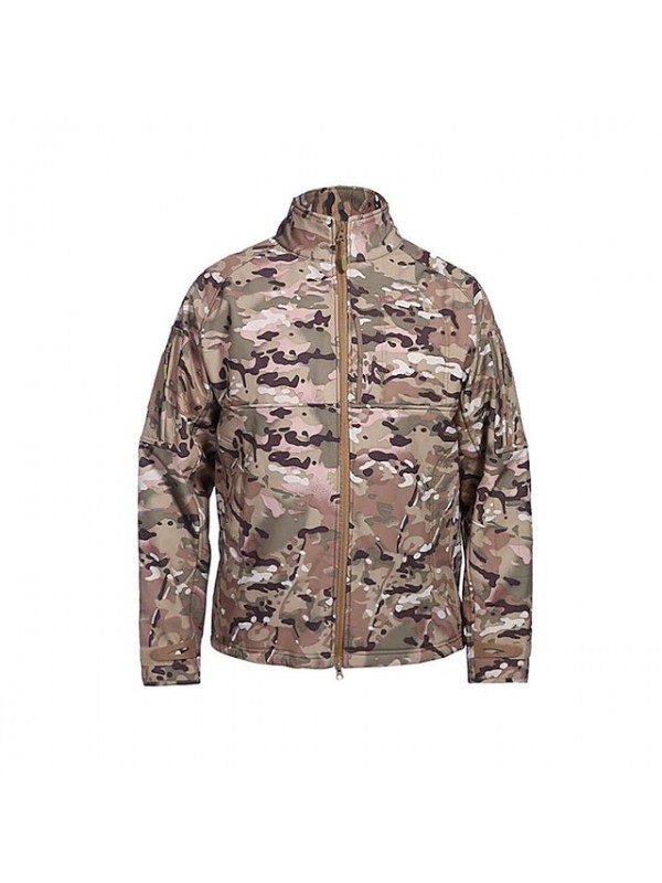 Men's Hunting Jacket Military Tactical Jacket Outdoor Thermal Warm Waterproof Windproof Breathable Fall Winter Jacket Polyester Hunting Camping Military / Tactical CP Color Python Black ACU camouflage #8925290