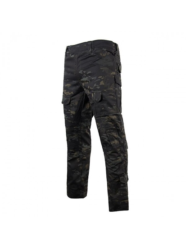 Men's Camouflage Hunting Pants Tactical Pants Ripstop Windproof Breathable Quick Dry Winter Autumn Camo / Camouflage Bottoms for Camping / Hiking Hunting Combat Jungle camouflage Black camouflage ACU #8777489