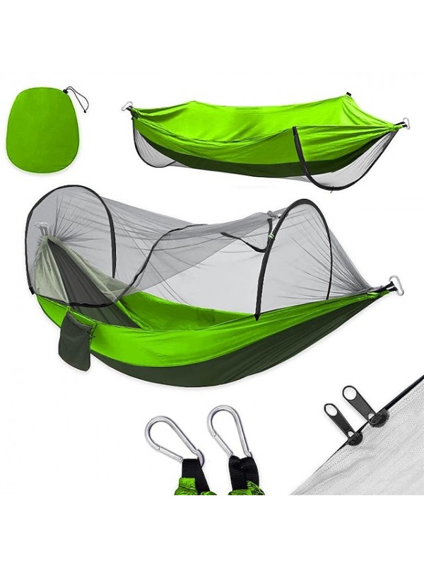 Camping Hammock with Pop Up Mosquito Net Pop Up Design Portable Anti-Mosquito Ultra Light (UL) Breathable for Fishing Climbing Beach Camping / Hiking / Caving #9005064