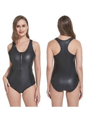 Women's Sleeveless Wetsuit 2mm CR Neoprene Diving Suit Breathable Anatomic Design High Elasticity Stretchy Sleeveless Racerback Front Zip - Swimming Diving Scuba Kayaking Solid Color Spring Summer #9029714