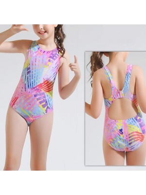 Girls' One Piece Swimsuit Spandex Bodysuit Bathing Suit Breathable Quick Dry Lightweight Stretchy Sleeveless Swimming Surfing Beach Water Sports Painting Summer #8698678