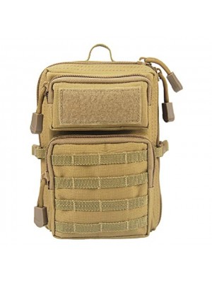 tactical molle utility pouch, edc tool pouch tactical phone pouches mini waist pouches medical edc ifak pack mini military pouch (tan) #8806243