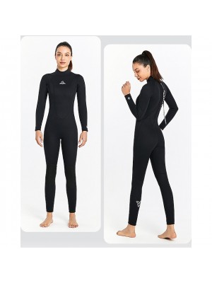 Dive&Sail Women's Full Wetsuit 3mm SCR Neoprene Diving Suit Thermal Warm Windproof Breathable High Elasticity Long Sleeve Full Body Back Zip - Diving Patchwork Autumn / Fall Winter Spring / Summer #9016744