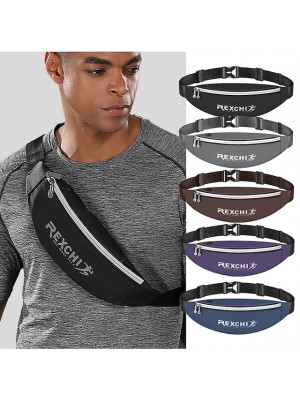 Hiking Waist Bag Rain Waterproof Wearable Lightweight Reflective Trim Outdoor Fitness Hiking Bike / Bicycle Jogging PU(Polyurethane) Multi color Purple Navy Blue #8404197