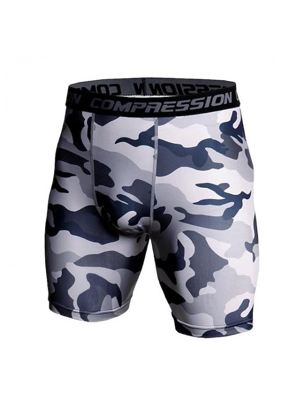 2018 summer shorts men's camouflage printing training fitness running sports pants elastic tight-fitting quick-drying shorts #9022433