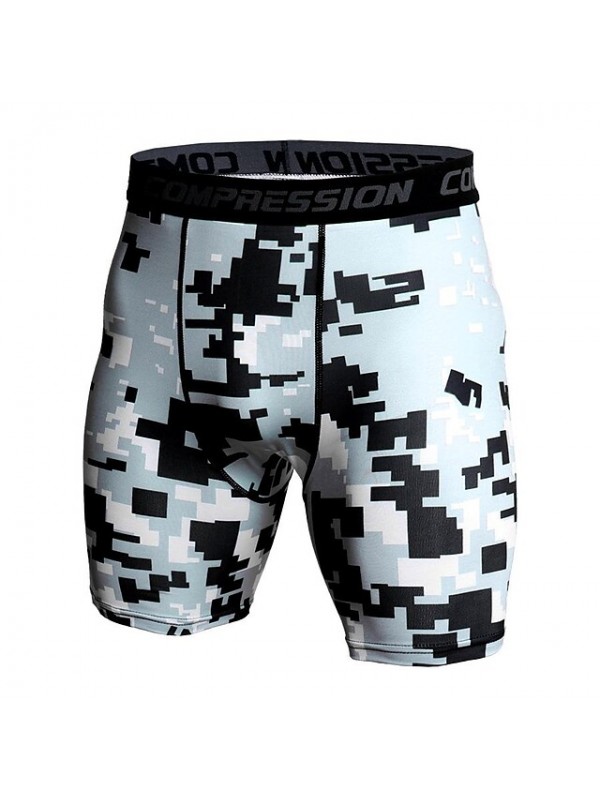 2018 summer shorts men's camouflage printing training fitness running sports pants elastic tight-fitting quick-drying shorts #9022433