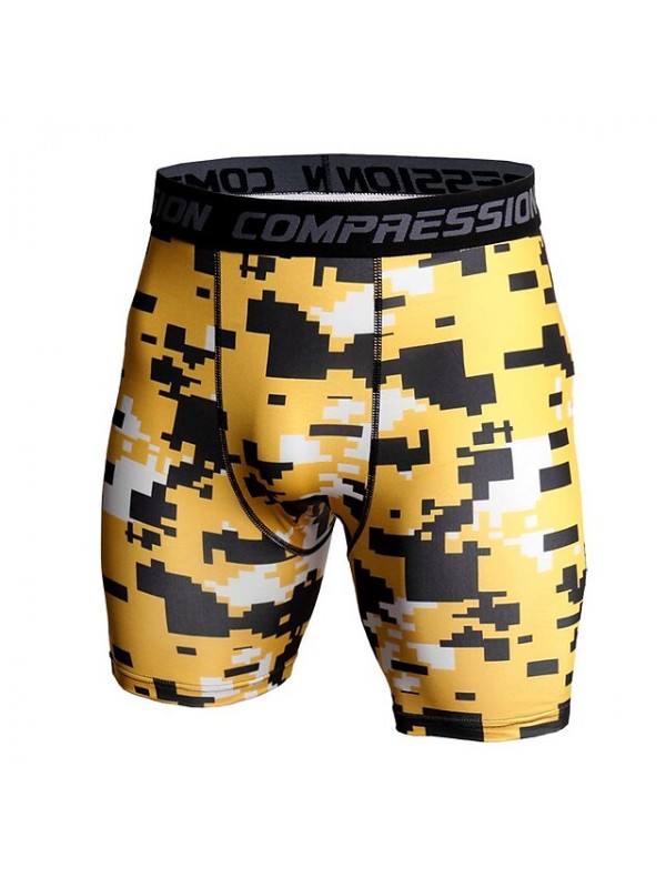 2018 summer shorts men's camouflage printing training fitness running sports pants elastic tight-fitting quick-drying shorts #9022433