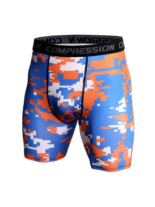 2018 summer shorts men's camouflage printing training fitness running sports pants elastic tight-fitting quick-drying shorts #9022433