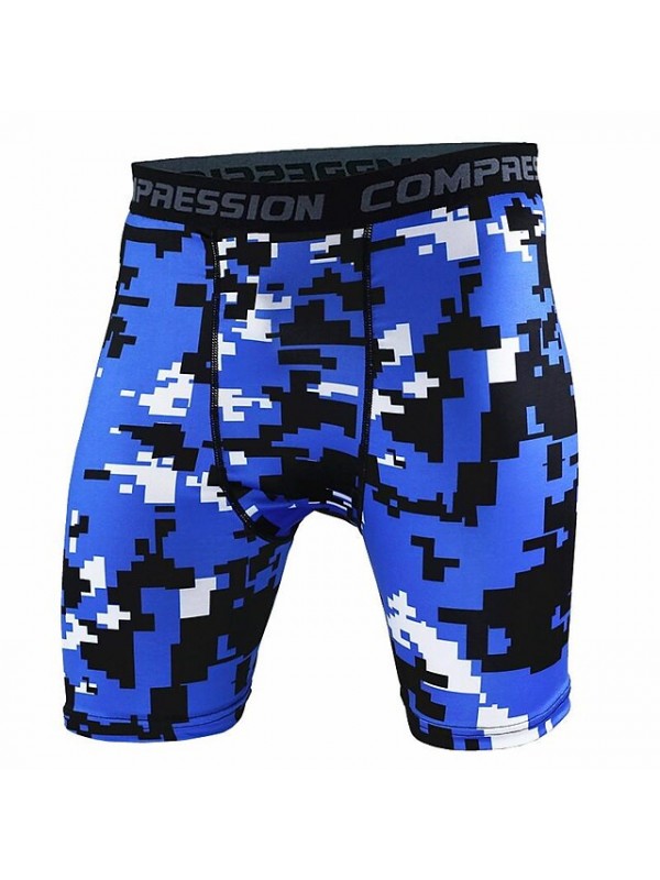 2018 summer shorts men's camouflage printing training fitness running sports pants elastic tight-fitting quick-drying shorts #9022433