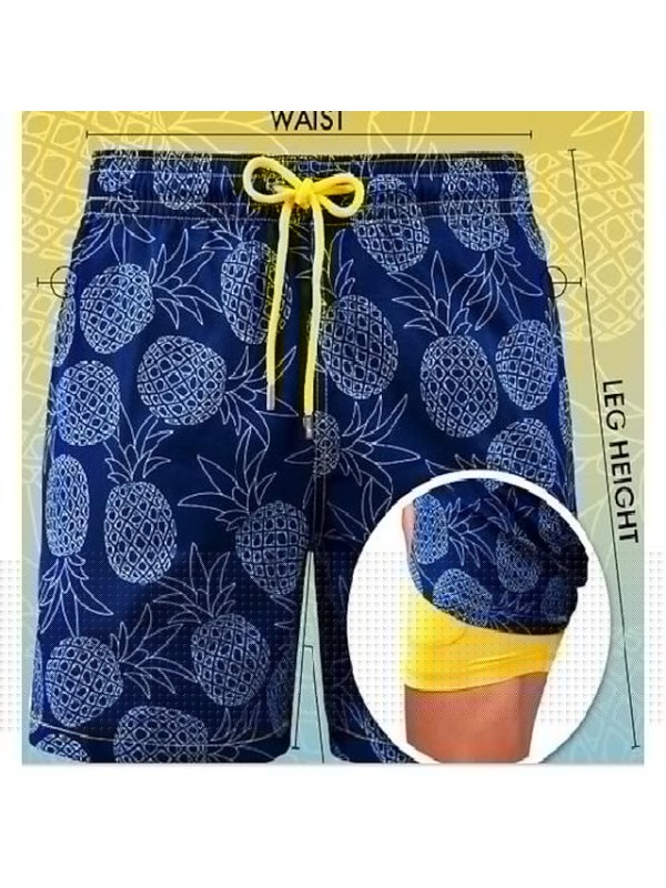 Men's Swim Shorts Swim Trunks Board Shorts Bottoms Breathable Quick Dry Drawstring - Swimming Surfing Beach Water Sports Floral / Botanical Summer #9023209