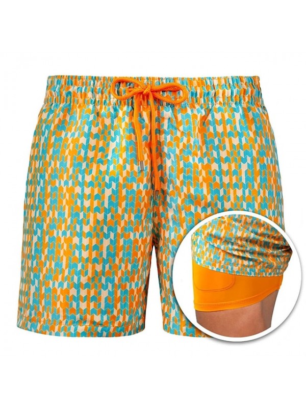 Men's Swim Shorts Swim Trunks Board Shorts Bottoms Breathable Quick Dry Drawstring - Swimming Surfing Beach Water Sports Floral / Botanical Summer #9023209