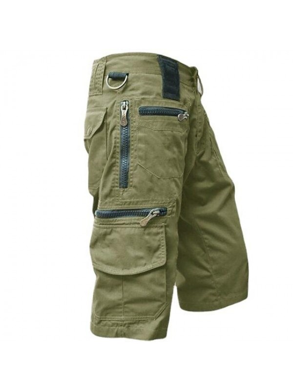 Men's Hiking Cargo Shorts Hiking Shorts Military Summer Outdoor Ripstop Breathable Quick Dry Multi Pockets Shorts Bottoms Black Light Green Light Brown Grey Camping / Hiking / Caving S M L XL 2XL #9036608