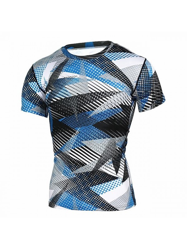 short-sleeved tights fitness clothing men's sports cool outdoor camouflage clothing sweat-absorbing quick-drying basketball running t-shirt #9022421