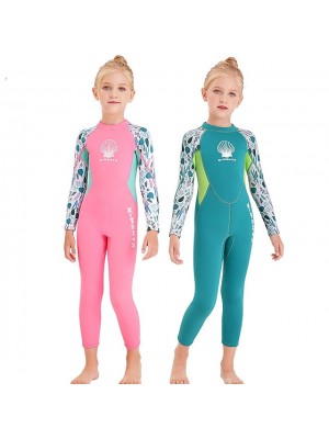 Dive&Sail Girls' Full Wetsuit 2.5mm SCR Neoprene Diving Suit Thermal Warm Quick Dry Stretchy Long Sleeve Back Zip - Swimming Diving Surfing Scuba Patchwork Autumn / Fall Spring Summer #8373706