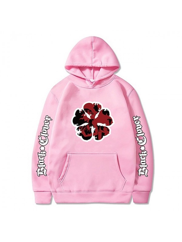 Inspired by Black Clover Cosplay Anime Cartoon Polyster Print Harajuku Graphic Kawaii Hoodie For Men's / Women's / Manga / Adults' / Bishop Sleeve / # #8772118