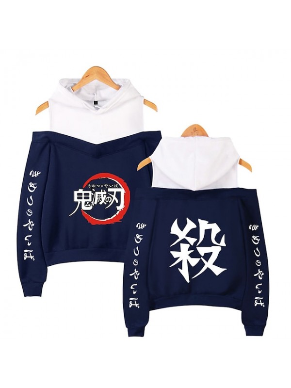 Inspired by Demon Slayer: Kimetsu no Yaiba Kamado Nezuko Kamado Tanjirou Anime Cartoon Polyster Print Harajuku Graphic Kawaii Hoodie For Men's / Women's #8771992