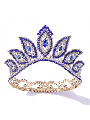 Simple Bridal Alloy Crown Tiaras with Metal 1pc Wedding Headpiece #9023592