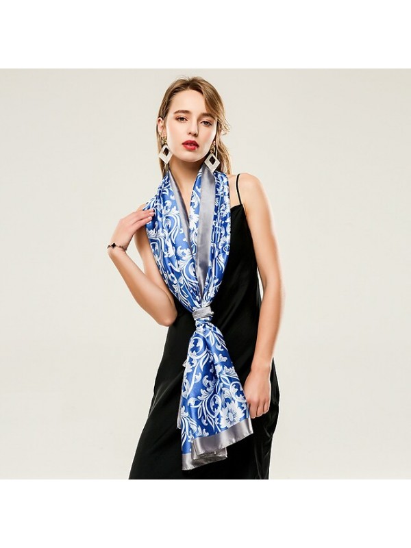 Sleeveless Ladies Polester / Cotton Blend Party / Holiday Women's Wrap / Women's Scarves With Pattern / Print #9024849