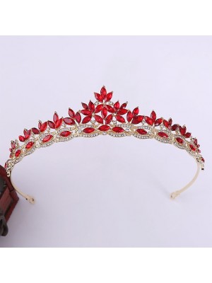 Alloy Crown Tiaras / Hair Accessory with Rhinestone / Glitter 1 PC Wedding Headpiece #7877746