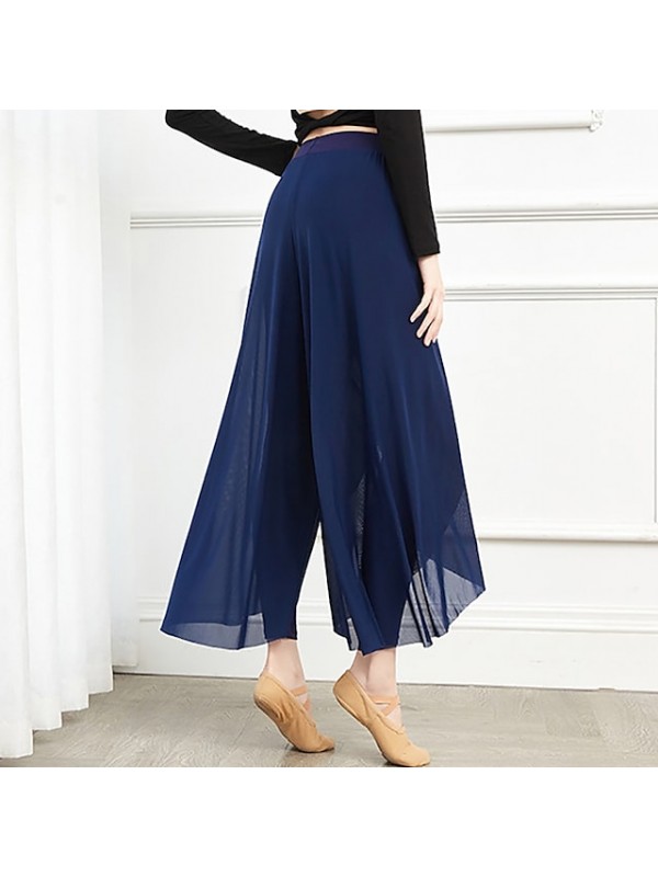 Activewear Skirts Pure Color Splicing Women's Training Performance High Cotton Blend Tulle #9021783