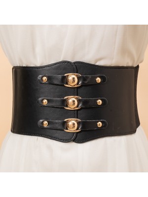 Women's Wide Belt Party Wedding Street Daily Black White Belt Pure Color Red Fall Winter Spring Summer #8637960