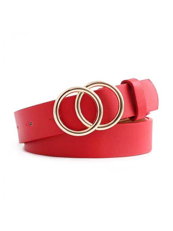 Women's Waist Belt Party Wedding Street Daily Black White Belt Pure Color Red Fall Winter Spring Summer #8614469