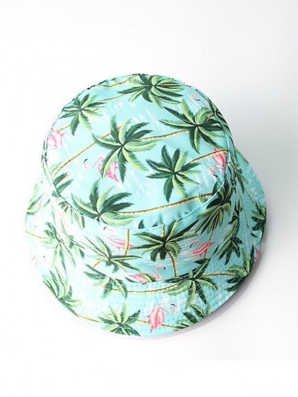 Women's Floral Sun Hat Dailywear Family Gathering Floral Two tone Leaf Green Hat Sun Protection Warm Breathable #8962737