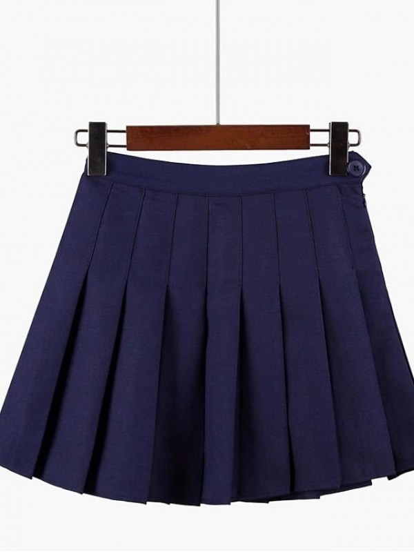 Women's Party Gothic Skirts Party Party / Evening Solid Colored Ruched Navy Water pink White XS S M / Mini #8239358